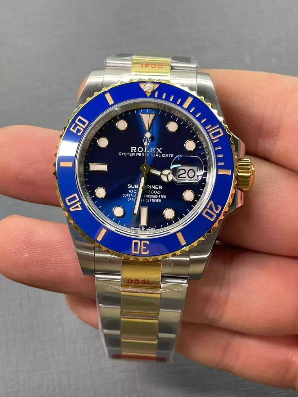 Rolex Automático Azul Misto + Pulseira GRÁTIS!